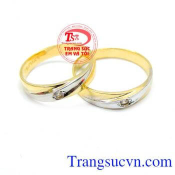 Nhẫn cưới vàng cá tính giá rẻ thiết kế nhẫn cưới đính đá tinh tế nhẫn thiết kế đơn giản nhưng mang lại vẻ đẹp yêu thương dành cho các cặp tình nhân yêu thích sự đơn giản mà sang trọng