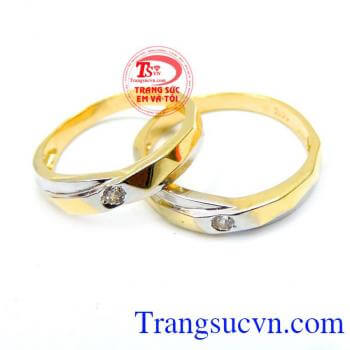 Nhẫn cưới vàng vững bước 14k đẹp