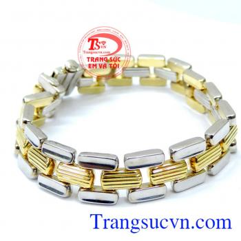 Lắc tay nam tính 18k mạnh mẽ