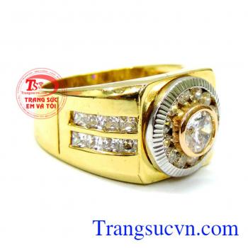Nhẫn nam vàng tinh tế sáng bóng