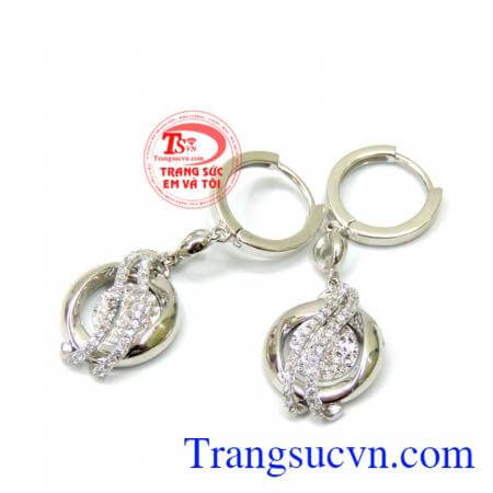 bạn sẽ lộng lẫy và tỏa sáng hơn bao giờ hết, giúp bạn trở thành trung tâm của mọi ánh nhìn tôn thêm nét đẹp sang trọng vốn có, Hoa tai nữ duyên dáng đẹp