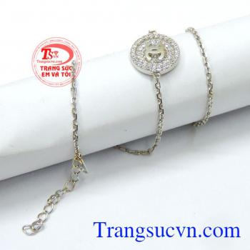 Lắc chân chanel trắng sáng đẹp