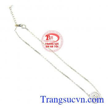 Lắc chân chanel trắng sáng đẹp