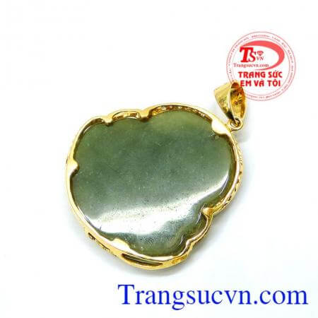 Mặt phật canxedon bọc vàng đẹp