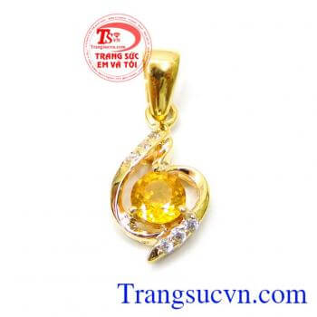 Mặt nư vàng saphire 14k may mắn