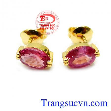 Hoa tai nữ Ruby thiên nhiên đẹp