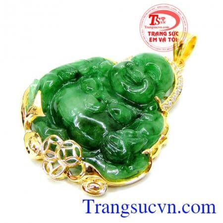 Mặt phật di lặc jadeite hạnh phúc