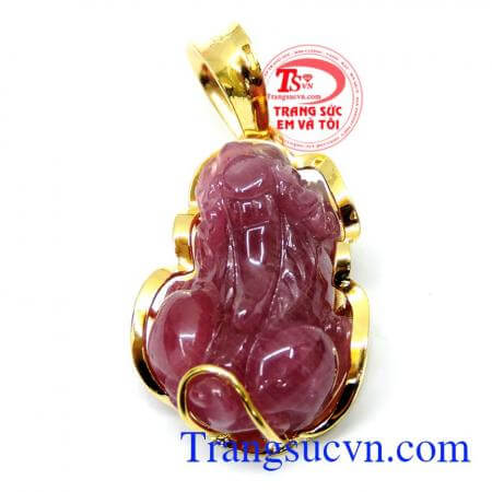 Mặt tỳ hưu ruby 14k mệnh hỏa