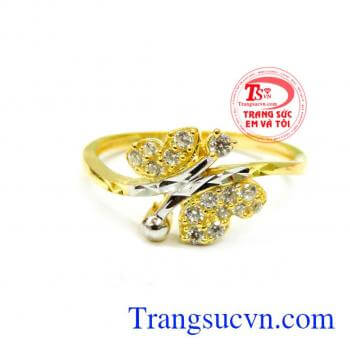 Là mẫu nhẫn nữ vàng đẹp giá rẻ nhất hiện nay. Nhẫn nữ cánh bướm 10k đẹp