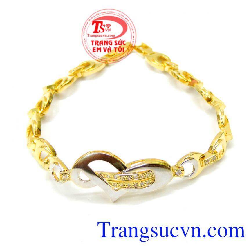 Lắc tay vàng trái tim đẹp