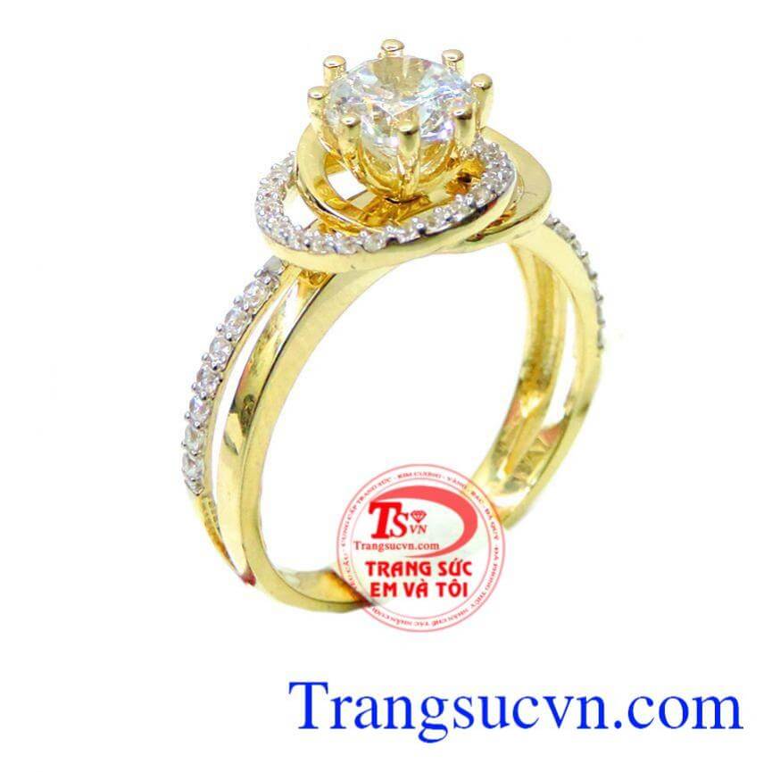 Nhẫn nữ vàng 10k thiết kế đẹp