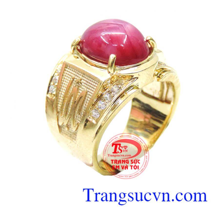 Nhẫn nam ruby TÀI LỘC 
