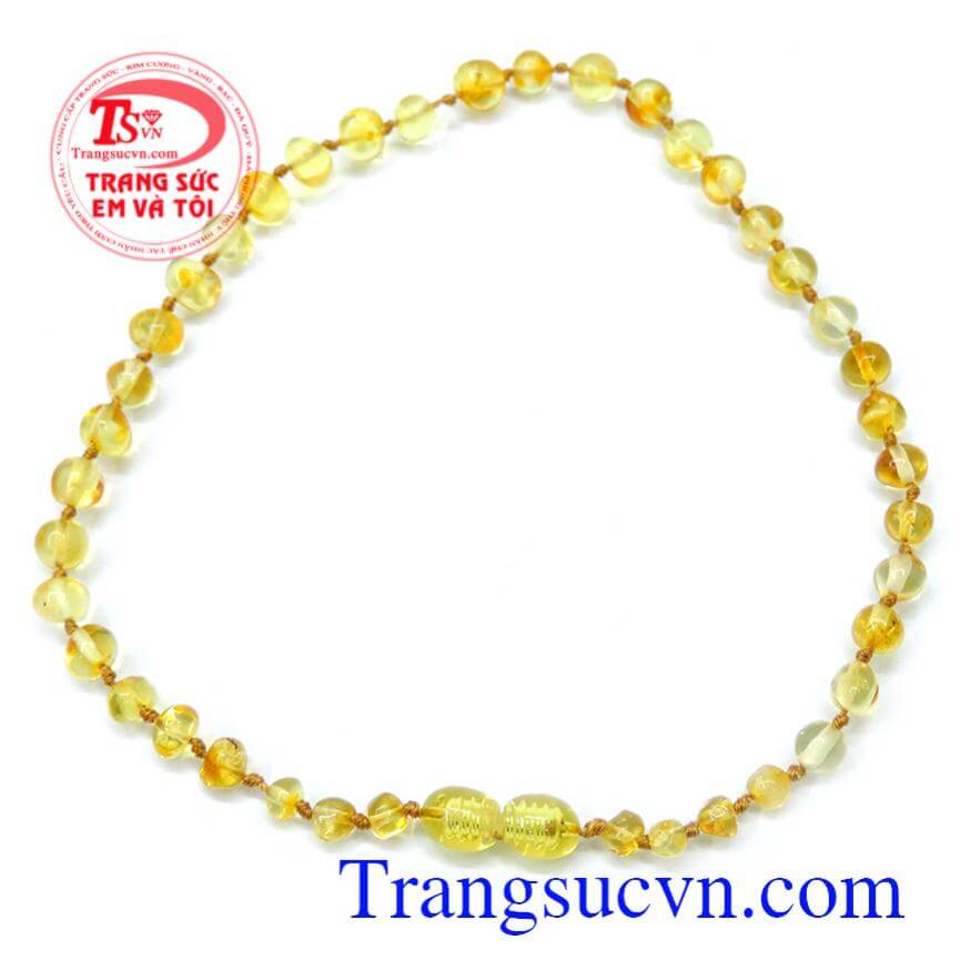 Chuỗi hổ phách đeo may mắn