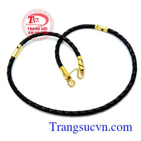 Dây da bọc vàng 10k mạnh mẽ
