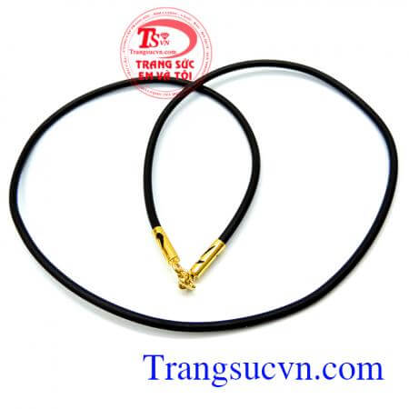 Dây cao su nam bọc vàng đẹp