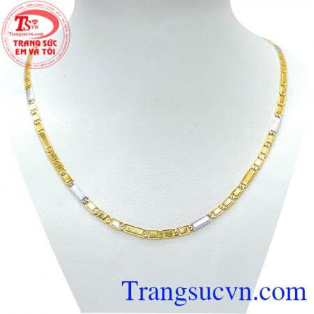 Dây chuyền nam mảnh trẻ trung đeo đẹp sang trọng, Dây chuyền nam đẹp với chất lượng vàng 10k