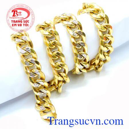 Dây chuyền nam vàng tây sang trọng Dây chuyên nam sáng bóng