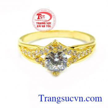 Nhẫn nữ đính đá ngọt ngào 10k hẫn nữ thời trang đẹp.