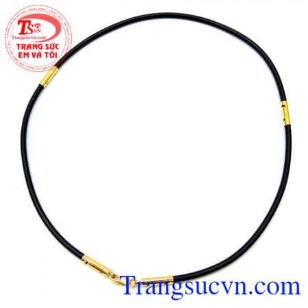 Sợi dây da bọc vàng 10k sáng bóng nam cá tính sẽ là một lựa chọn cho bạn nhé