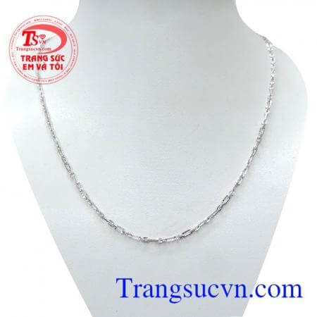 Dây chuyền nữ vàng Ý trắng đẹp được thiết tinh xảo mẫu mã đẹp, được làm từ vàng 18k