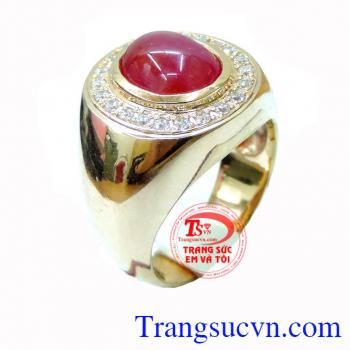 Nhẫn nam ruby đeo công danh