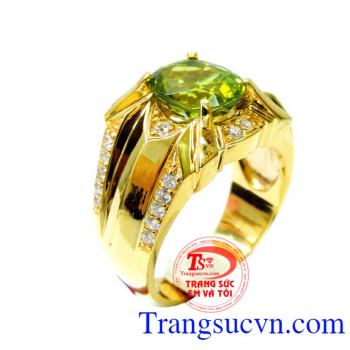 Nhẫn nam peridot phong thủy