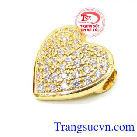 Mặt trái tim vàng 18k