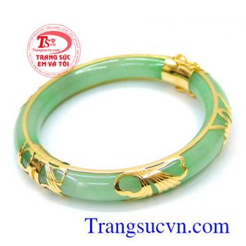 Bán : Vòng Ngọc bọc vàng đẹp, Chiếc Vòng tay vàng tây món quà ý nghĩa.