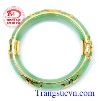 Vòng tay vàng chất lượng đảm bảo. Vòng Ngọc bọc vàng 10K