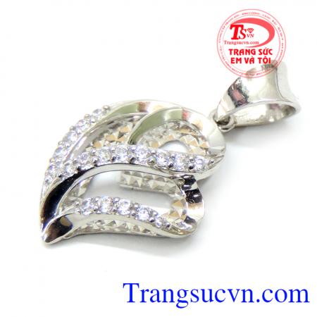 Mặt nữ vàng trắng đẹp 18k