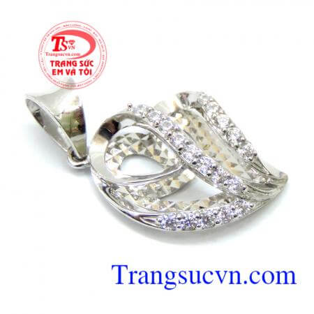 Mặt nữ vàng trắng đẹp 18k