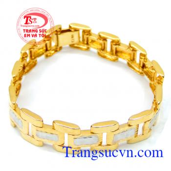 Lắc nam vàng 10k đẳng cấp với kiểu dáng đẹp,nam tính phong cách mạnh mẽ.