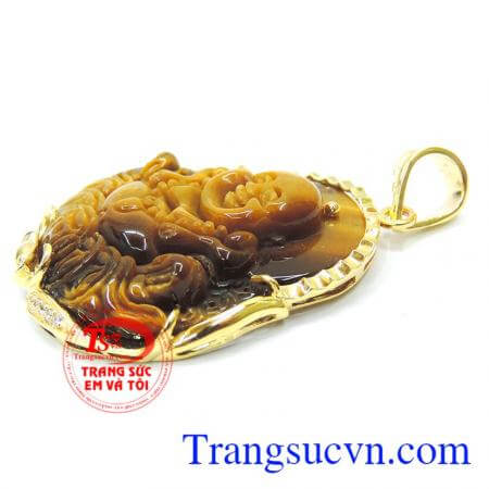 Mặt dây mắt hổ vàng chất lượng.