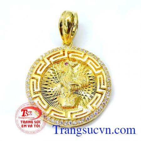 Mặt Dây Đinh Dậu 2017 an khang thịnh vượng, cả năm phát tài, sức khỏe dồi dào, du lịch khắp nơi, thành công rực rỡ, mặt dây đinh dau (mặt dây tuổi gà)