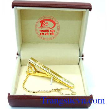 Kẹp caravat hàng hiệu,Kẹp caravat làm vàng vàng 14k đảm bảo chất lượng. 