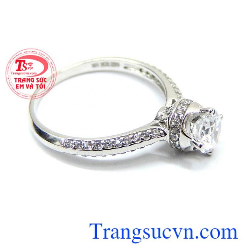 Nhẫn nữ vàng trắng duyên dáng