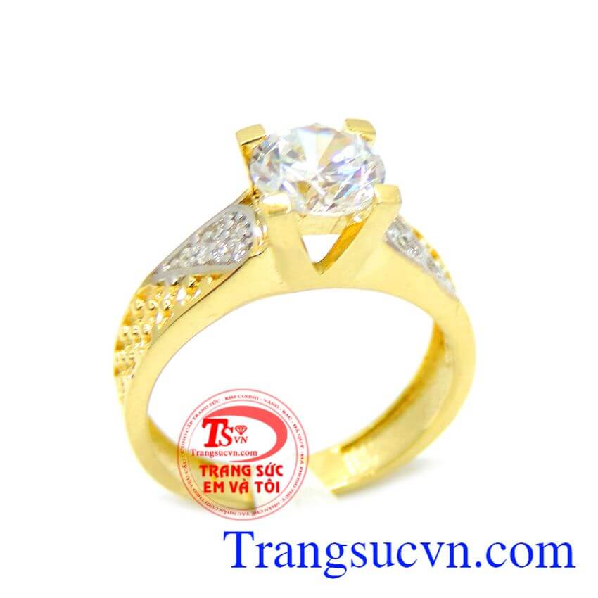 Nhẫn nữ vàng chắc chắn, Nhẫn nữ đeo tay chất lượng vàng đảm bảo. 