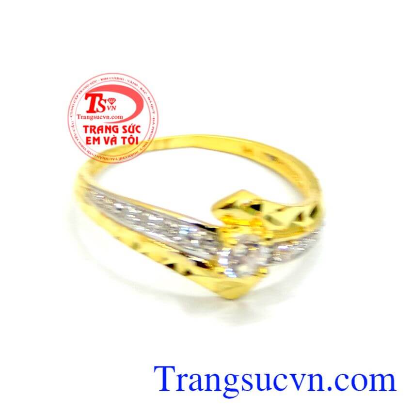 Nhẫn nữ vàng 10k dành cho nữ. Nhẫn vàng quý phái