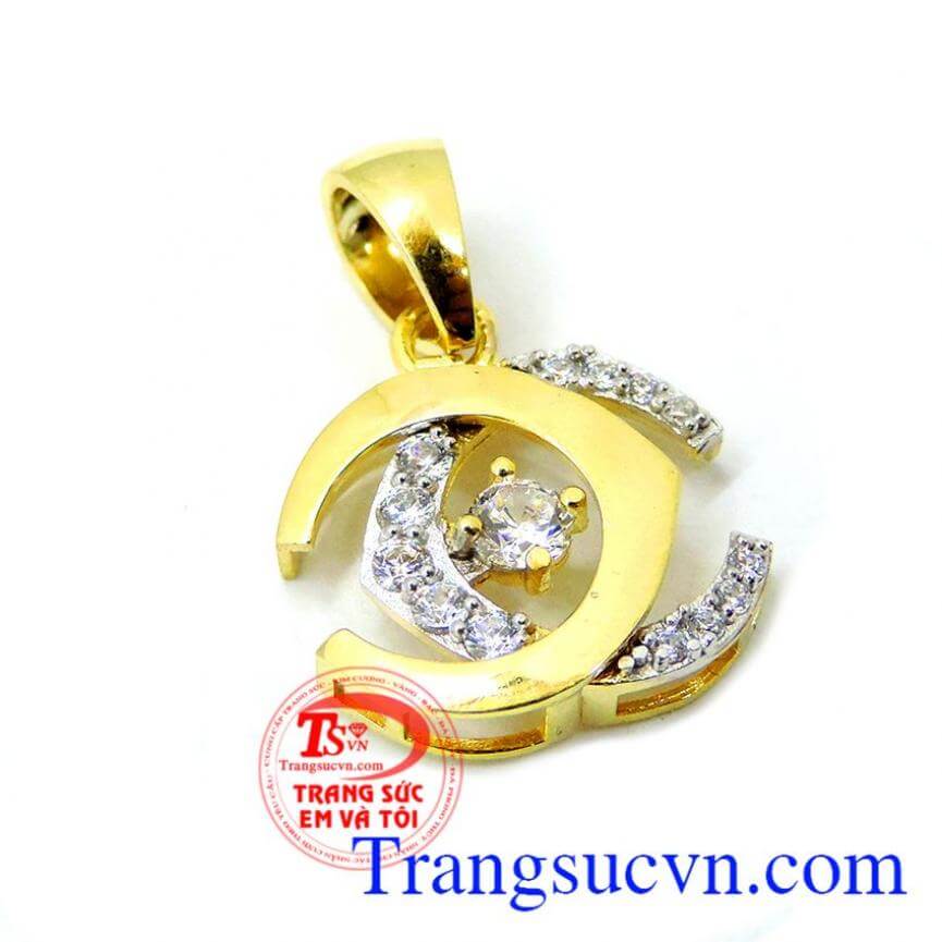 Mặt Chanel dây chuyền vàng