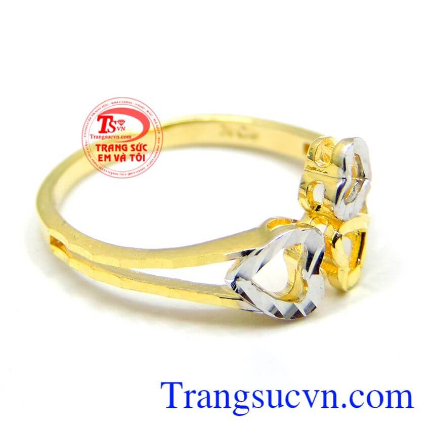 Nhẫn nữ vàng tây,được thiết kế tinh tế. Nhẫn vàng gia đình hạnh phúc