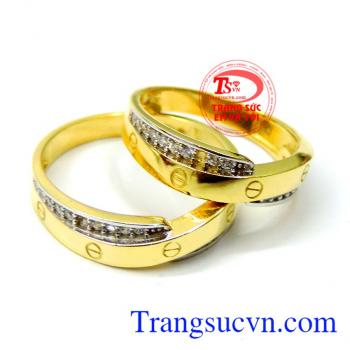 Nhẫn cưới hàng hiệu 18k