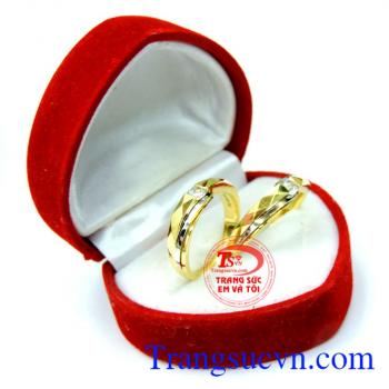 Cặp nhẫn vàng 18k