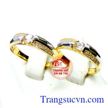 Đôi nhẫn cưới 18k đẹp