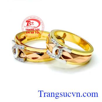 Nhẫn cưới chế tác đẹp nhập khẩu nguyên chiếc