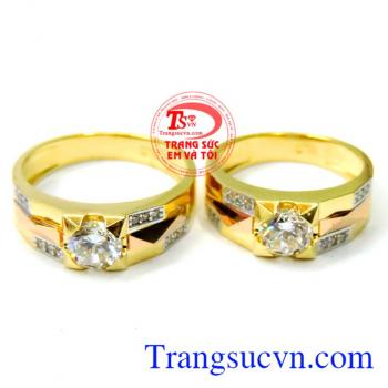 Nhẫn cưới chế tác đẹp nhập khẩu nguyên chiếc