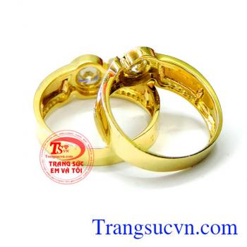 Nhẫn cưới chế tác đẹp nhập khẩu nguyên chiếc