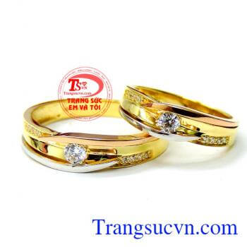 Cặp nhẫn cưới hoàn hảo 18k