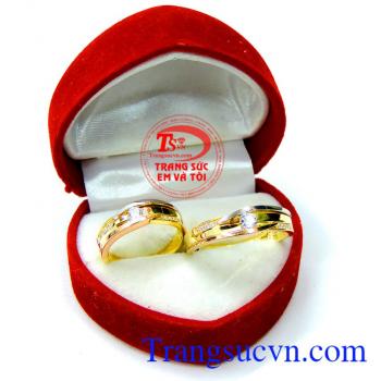 Cặp nhẫn cưới hoàn hảo 18k