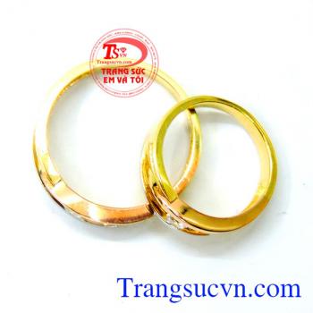 Cặp nhẫn cưới hoàn hảo 18k