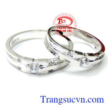 Nhẫn cưới vàng trắng